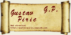 Gustav Pirić vizit kartica